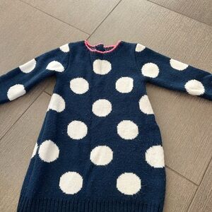 Navy Polka Dot Sweater Dress, Top - from Gymboree